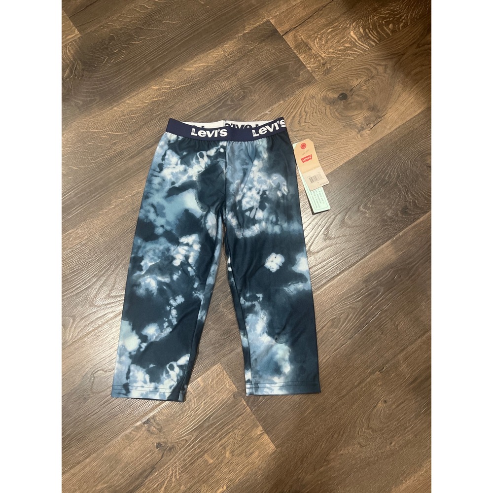 Levi Strauss Kids Tie Dye Leggings Pants Blue White Size 4 NWT MSRP $20 Pajama‎
